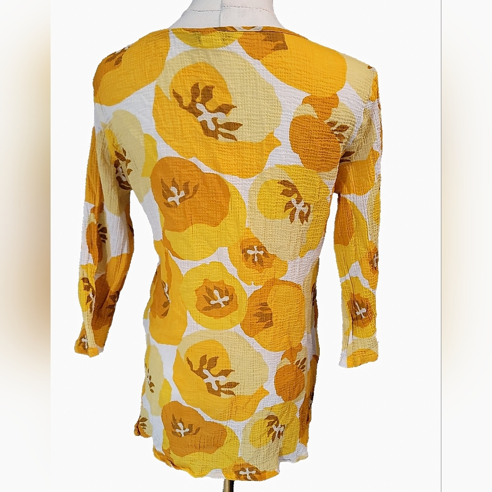 J.Crew Yellow Poppy Floral Print‎ Tunic Blouse Size
XS - Picture 3 of 5